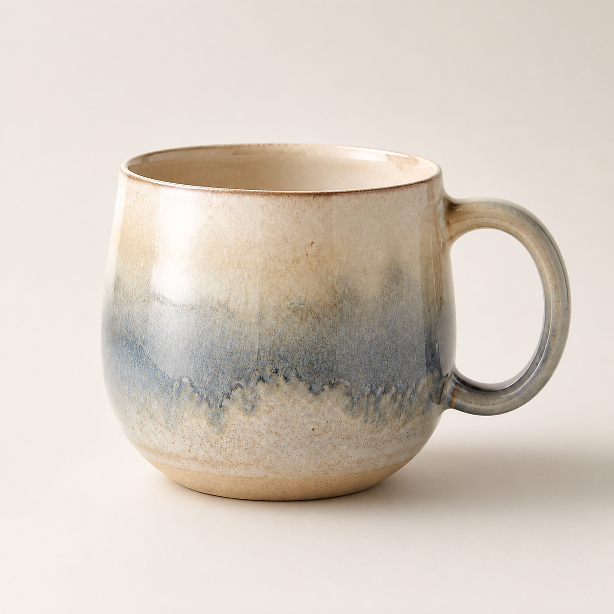 Kiln Ash Grey reactive glaze mug, hero shot